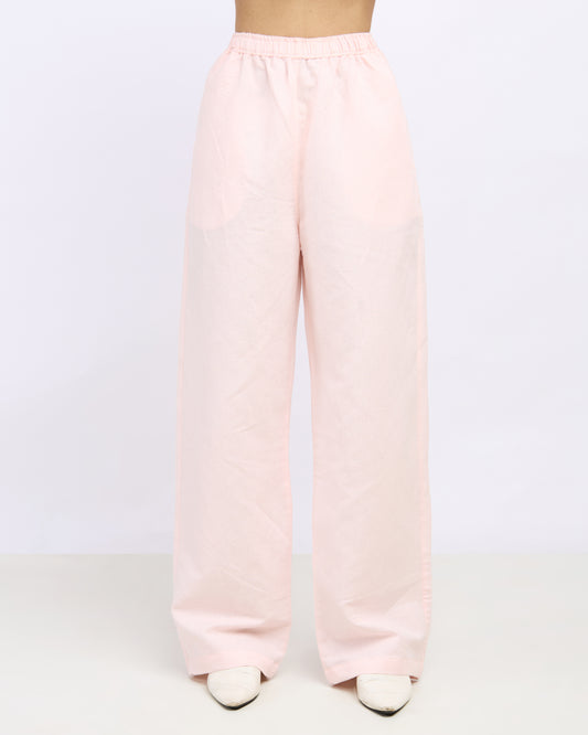 Soft Pink Linen Pants