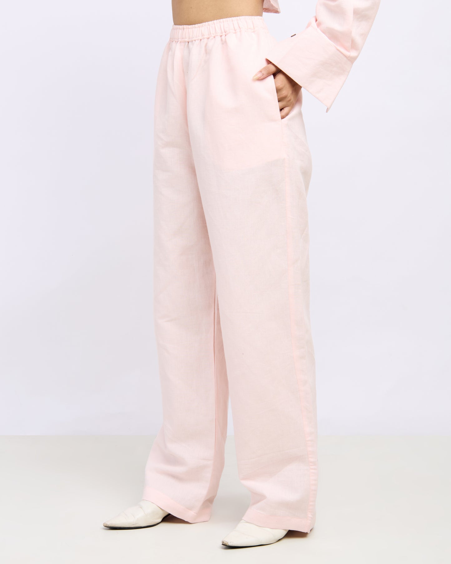 Soft Pink Linen Set