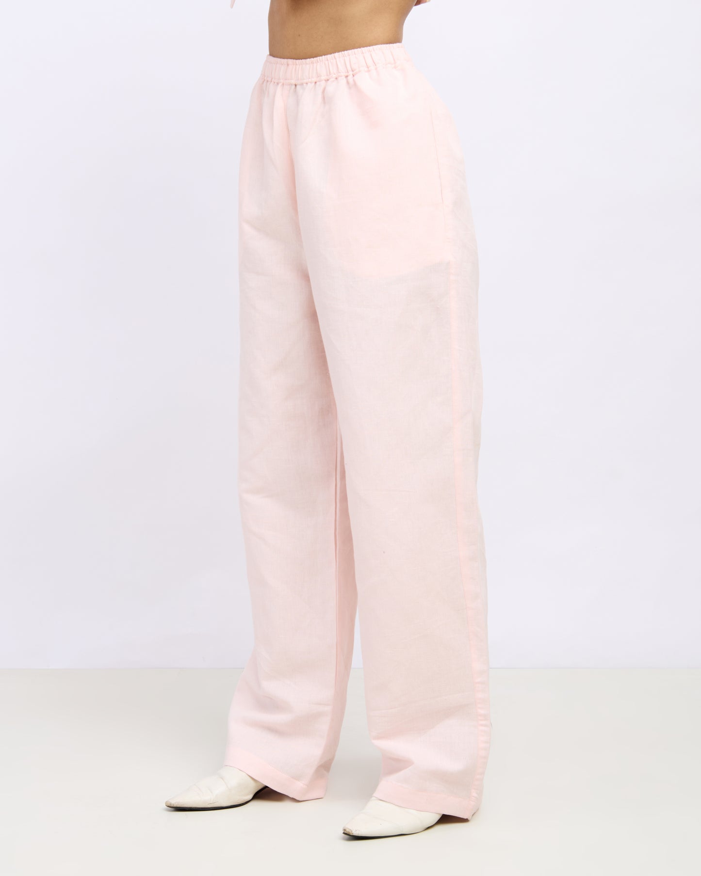 Soft Pink Linen Pants