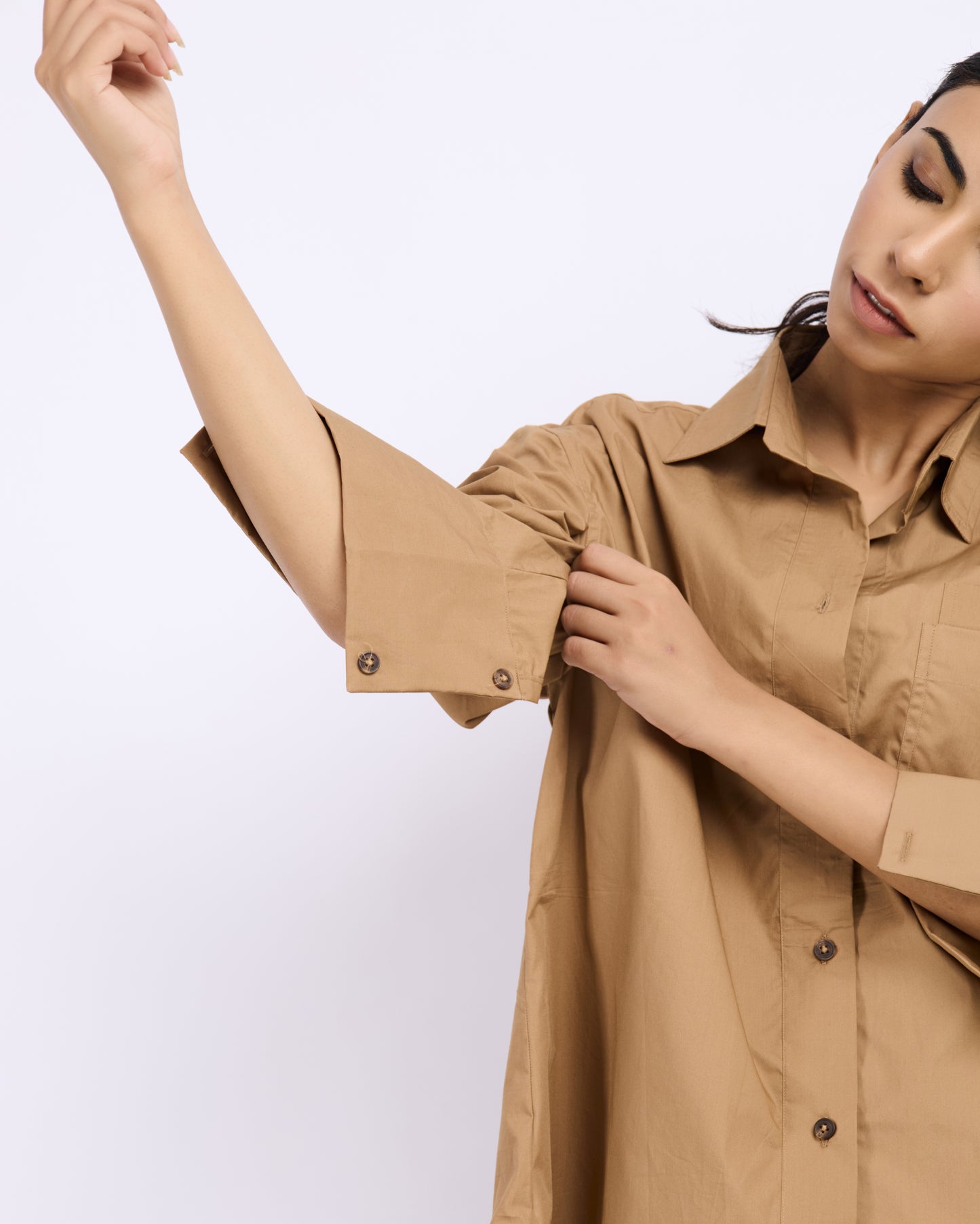 Beige Cotton Poplin Set