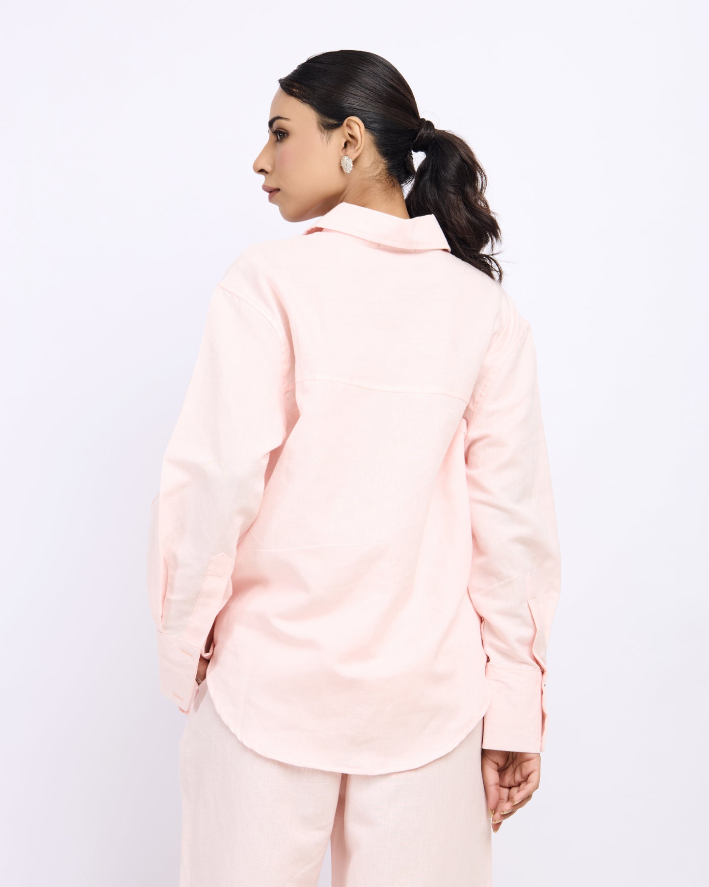 Soft Pink Linen Shirt