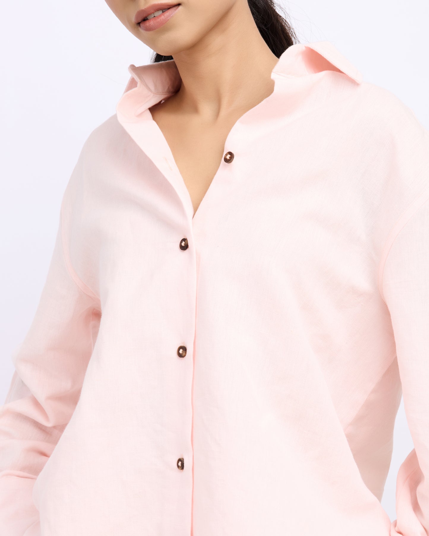 Soft Pink Linen Shirt
