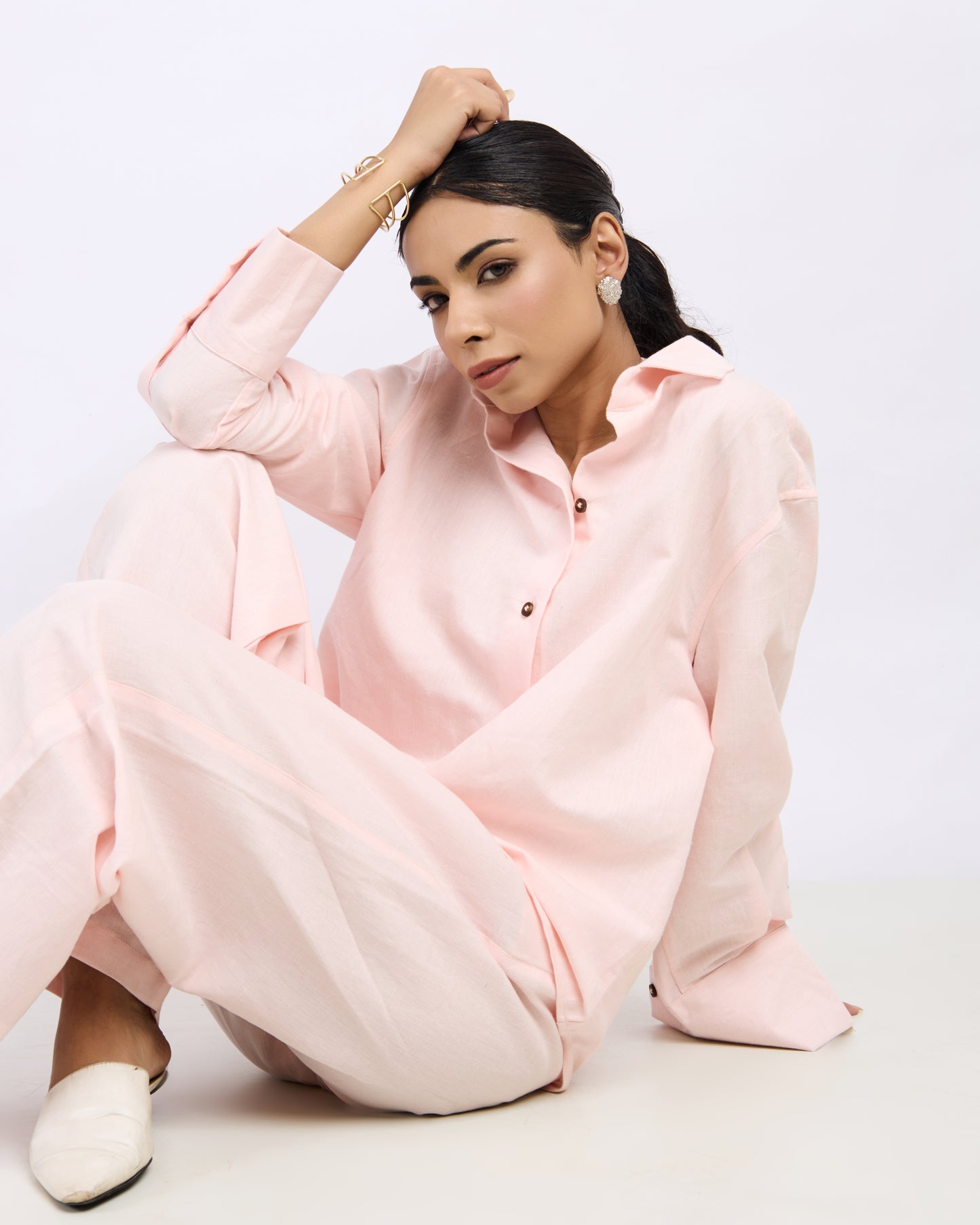 Soft Pink Linen Shirt