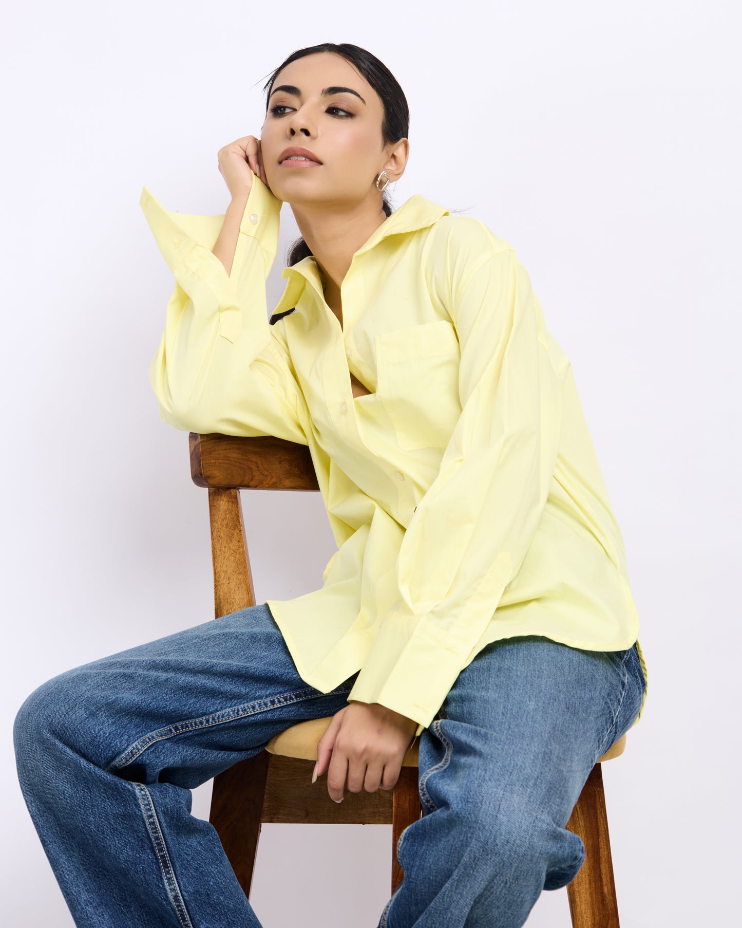 Lemon Yellow Poplin Shirt