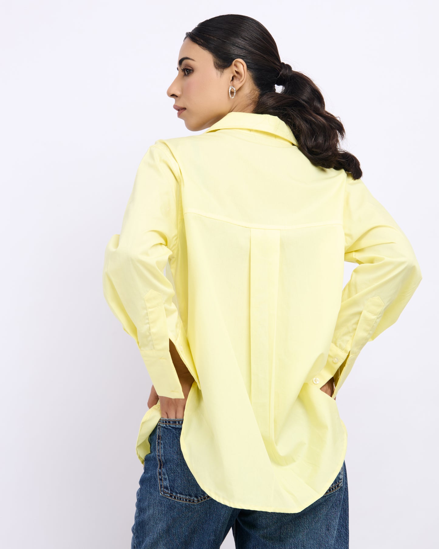 Lemon Yellow Poplin Shirt