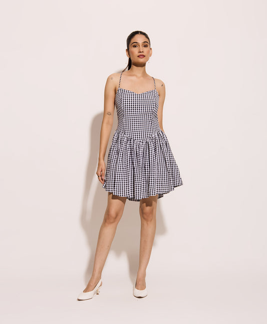 Gingham Short Corset Dress