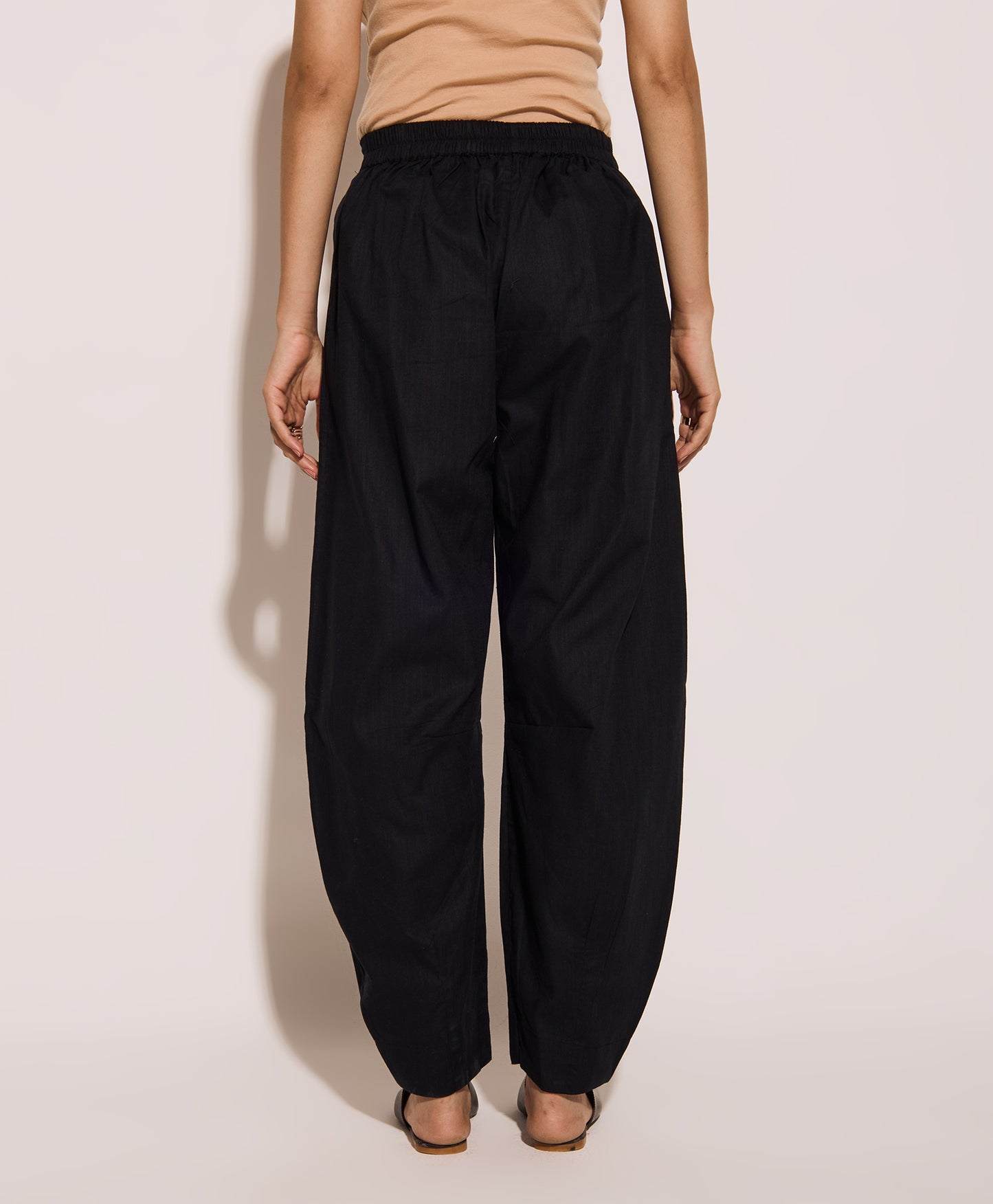 Black Linen Mom Pants