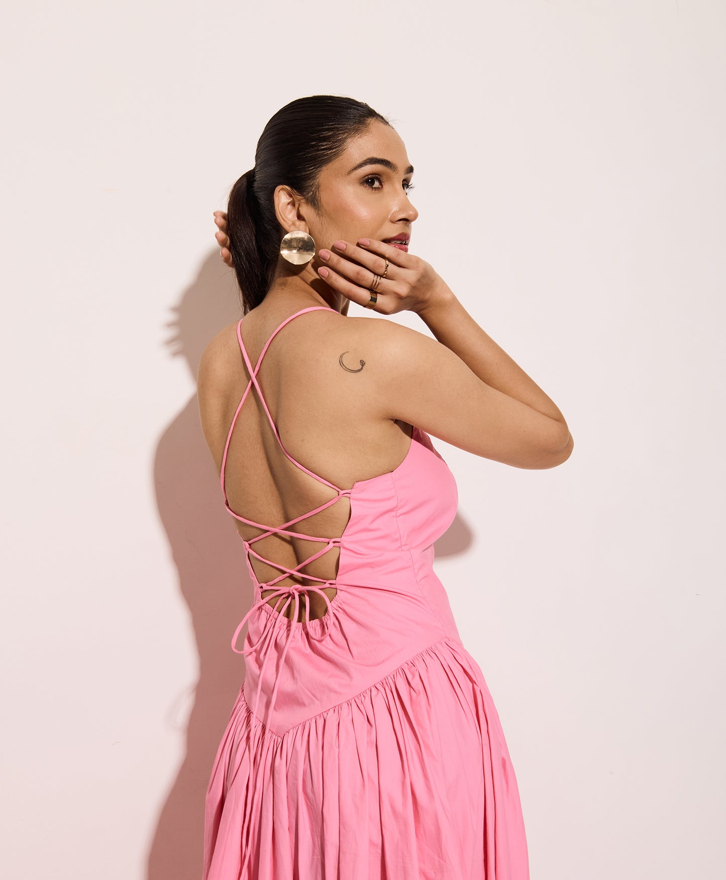Powder Pink Long Corset Dress