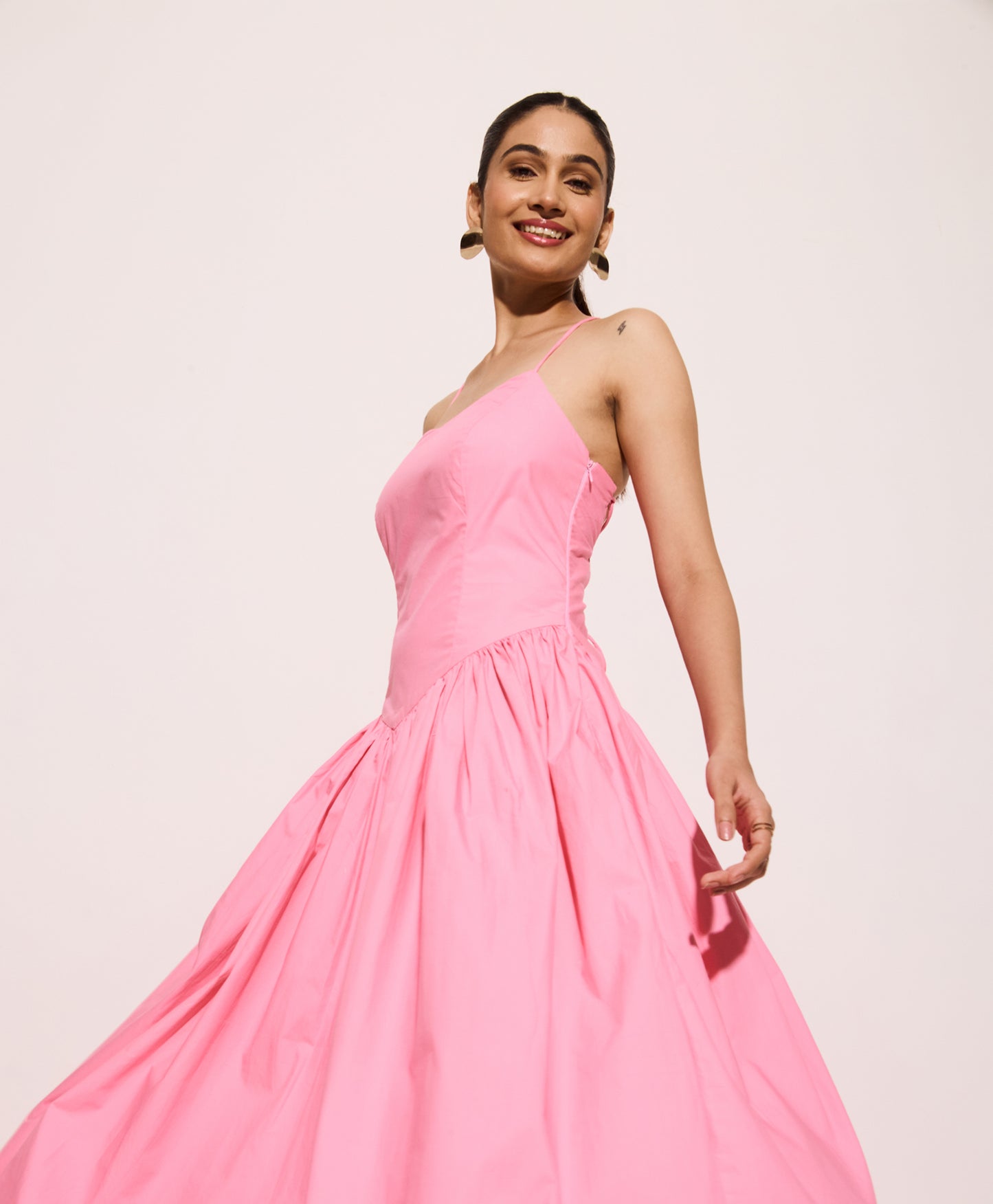 Powder Pink Long Corset Dress