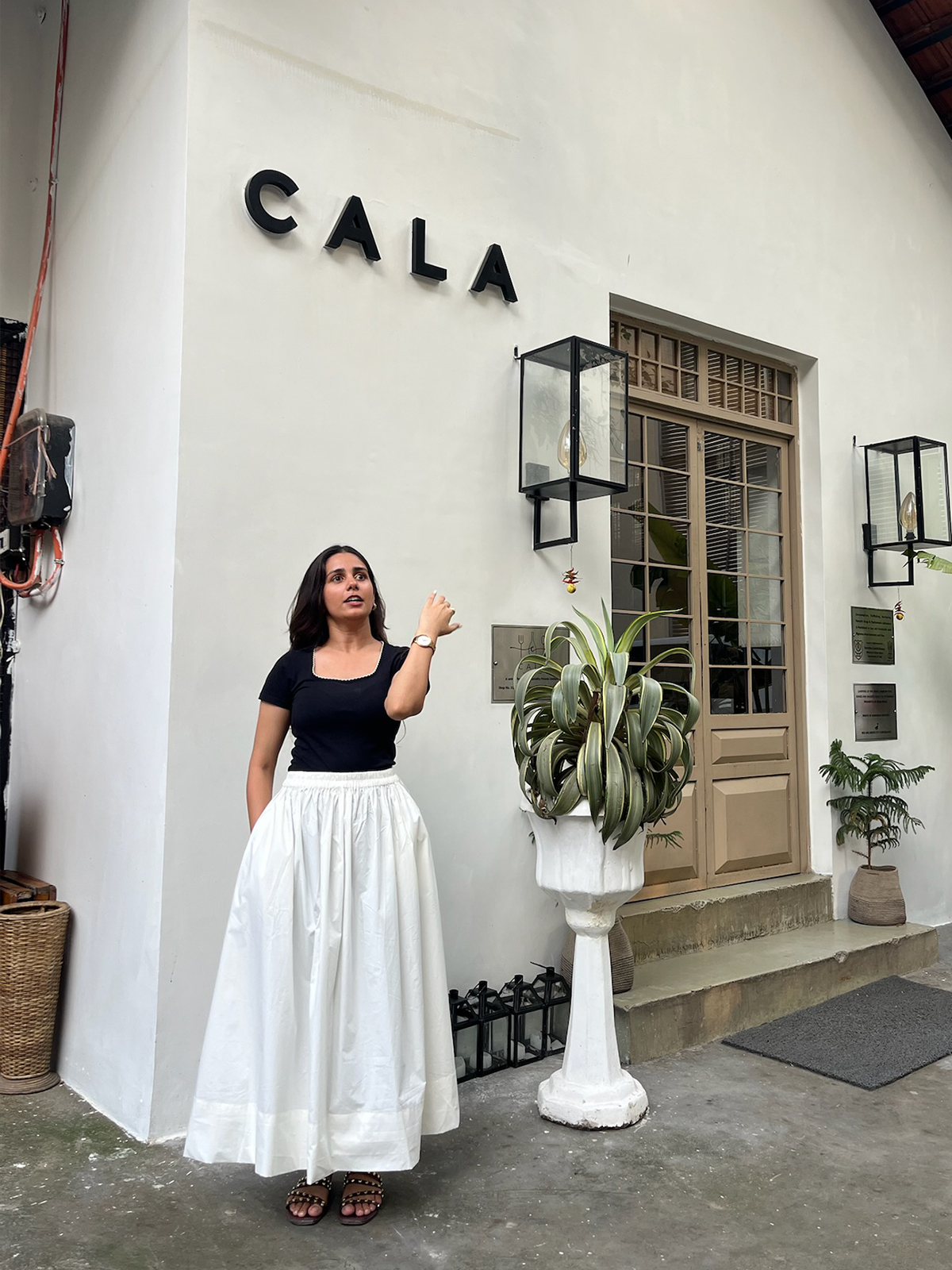 White Cotton Poplin Skirt