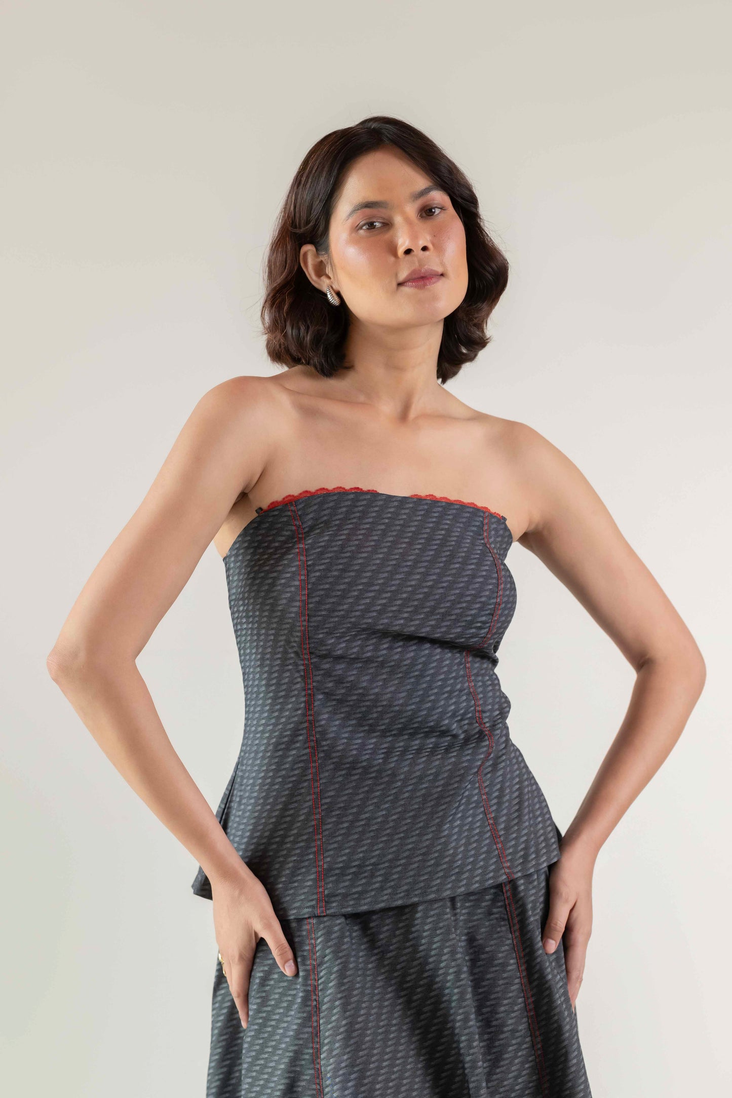 The Amber Corset Top- Black