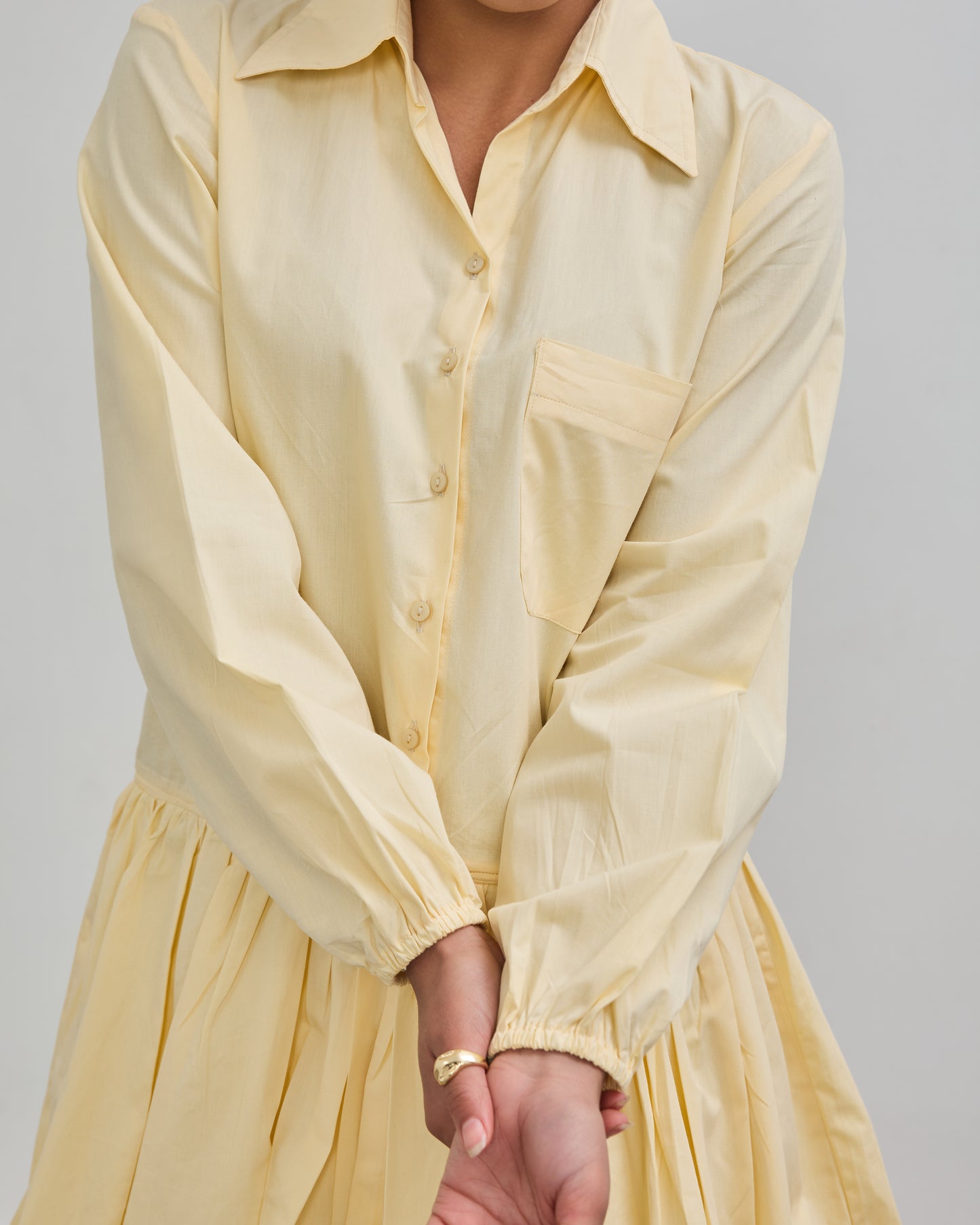 Balloon Dress - Butter Yellow