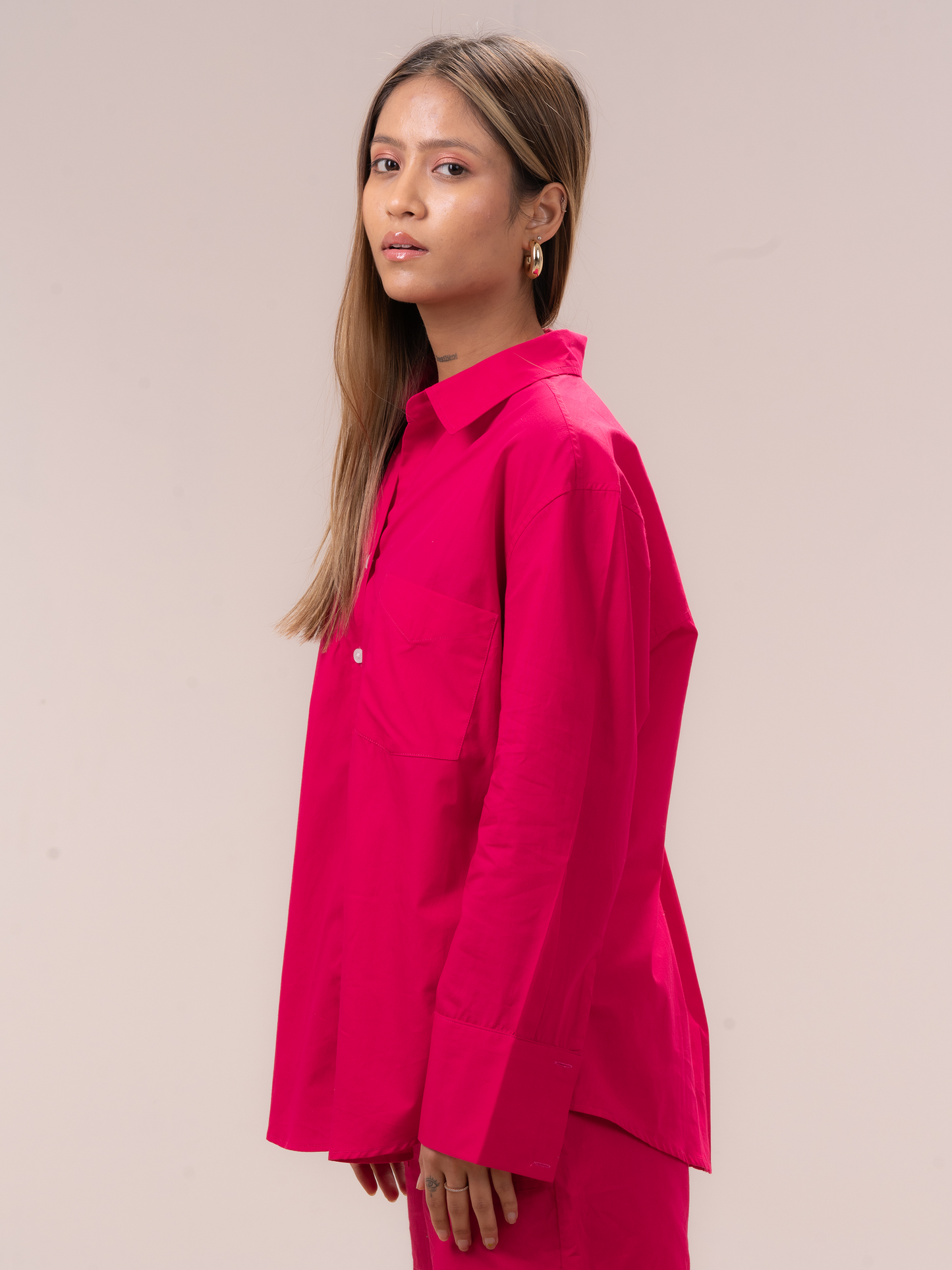 Hot Pink Oversized Shirt