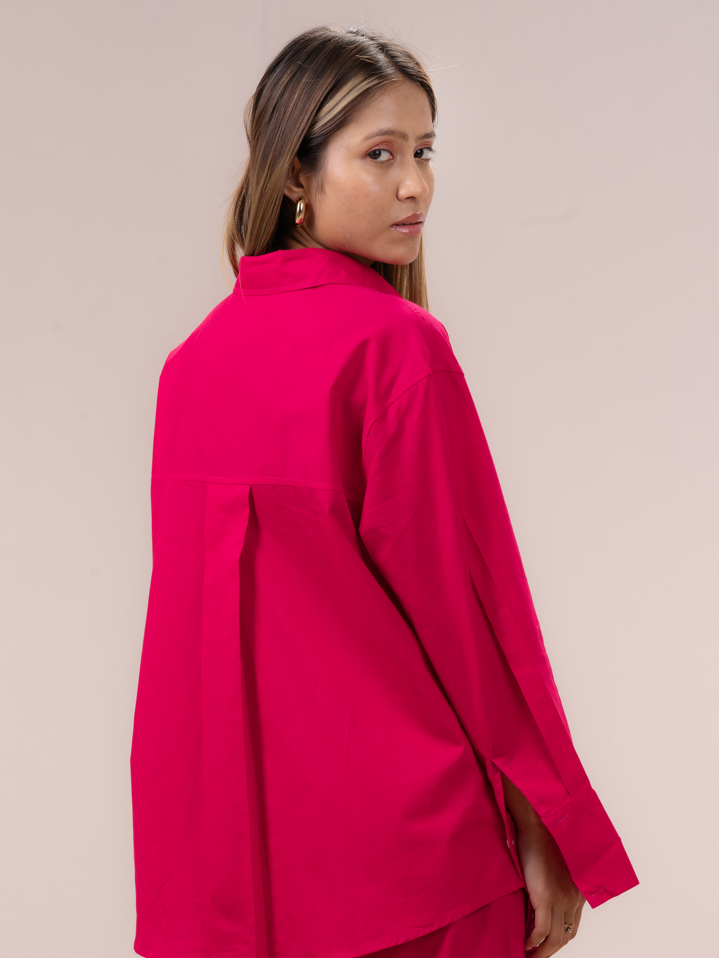 Hot Pink Oversized Shirt