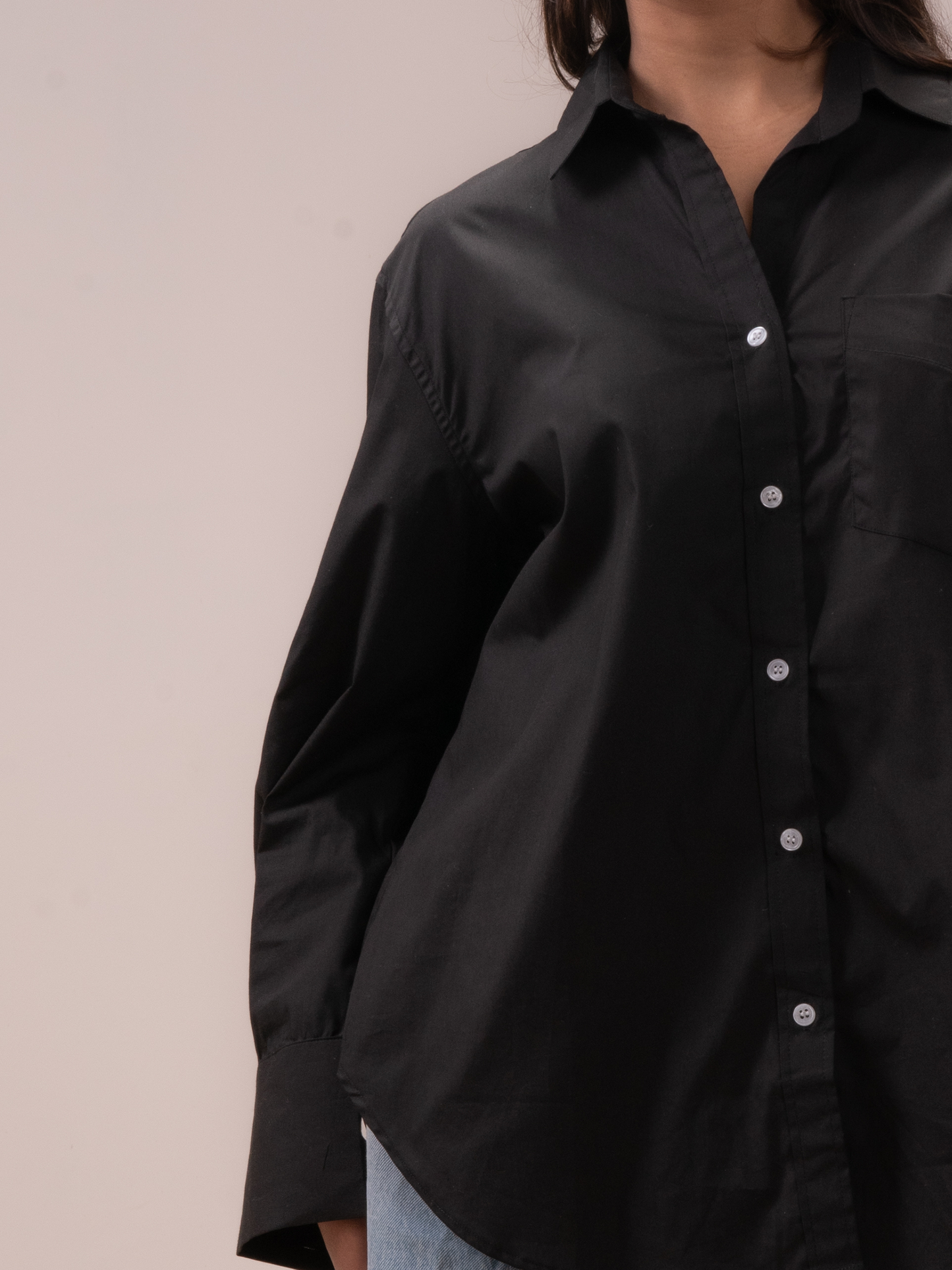 Midnight Black Oversized Shirt