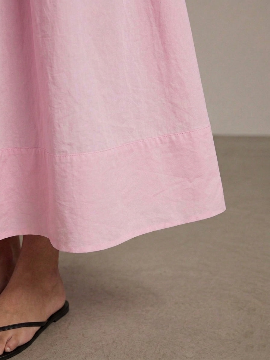 Baby Pink Cotton Poplin Skirt
