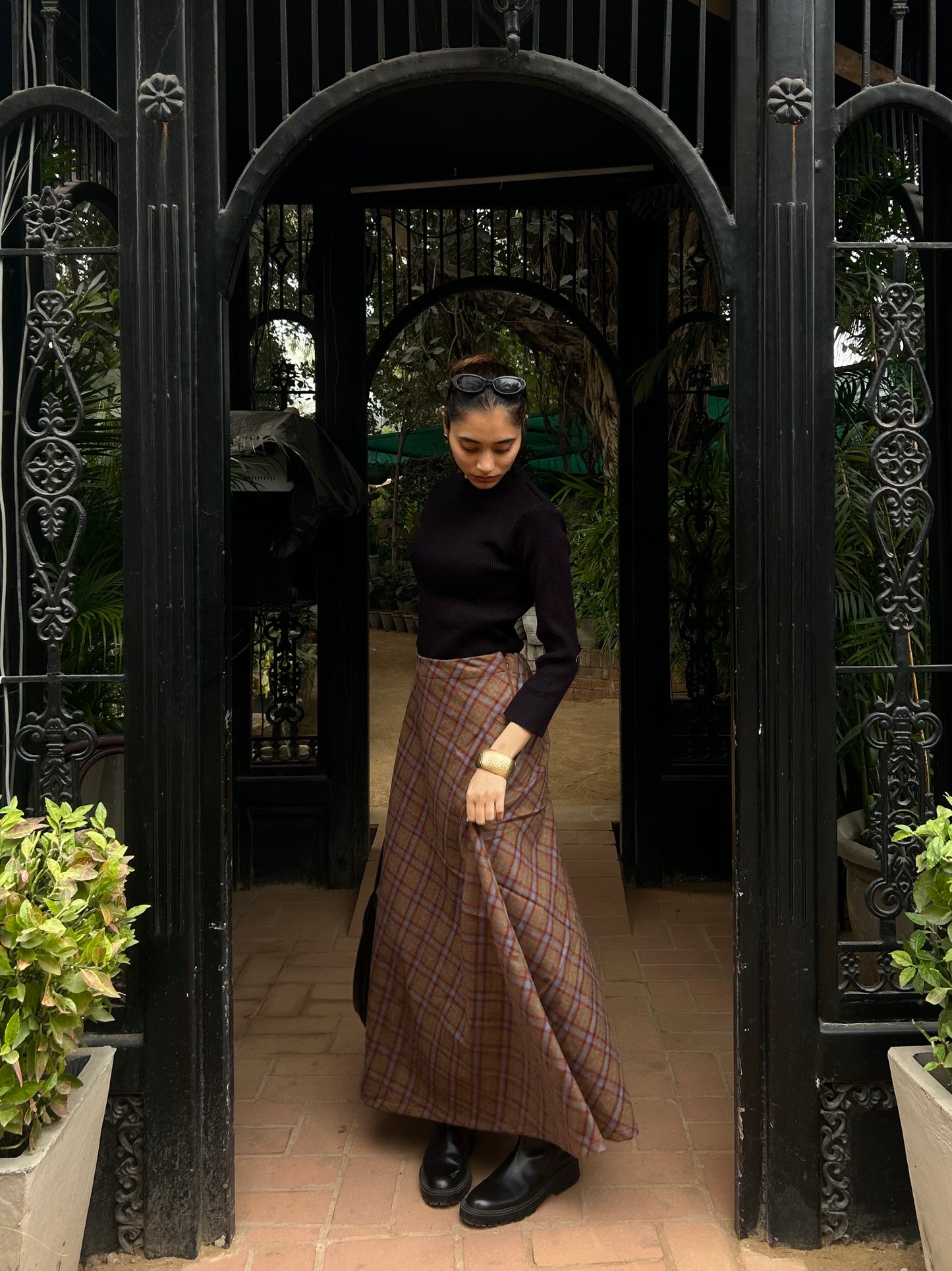 Rustwood Plaid Woollen Skirt