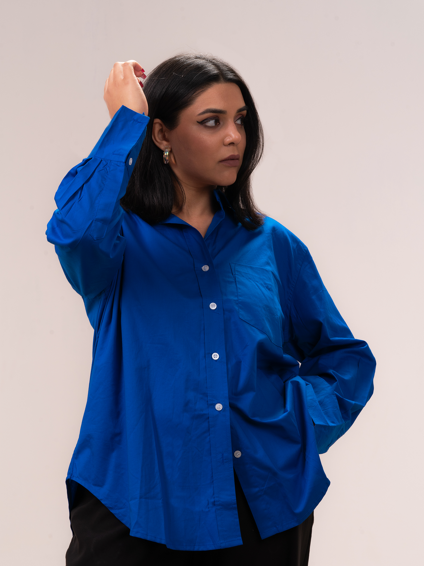 Royal Blue Oversized Shirt