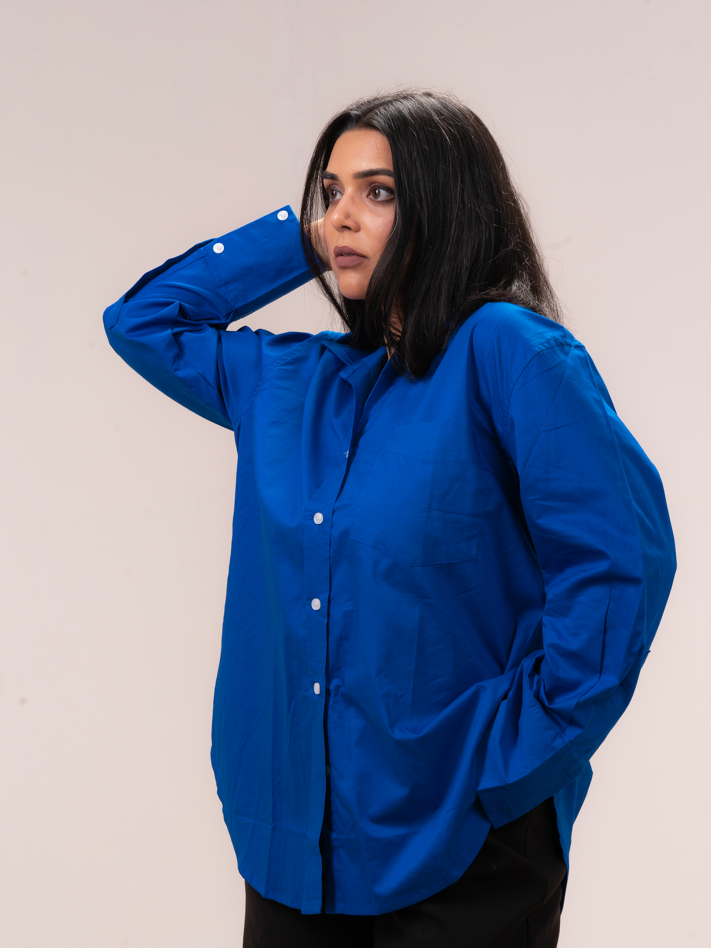 Royal Blue Oversized Shirt