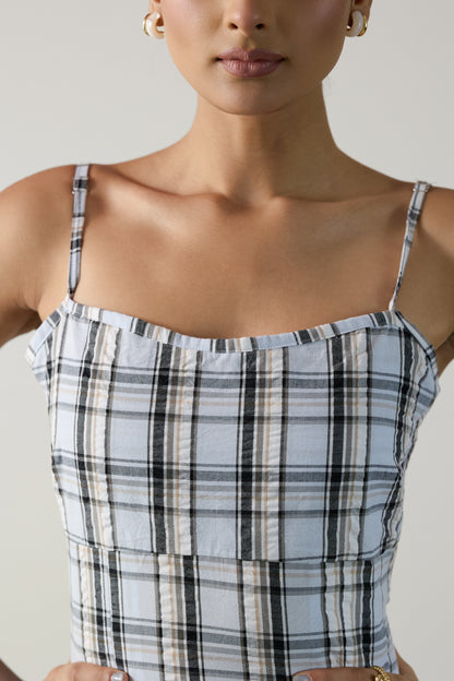 Vera Corset Blue Top