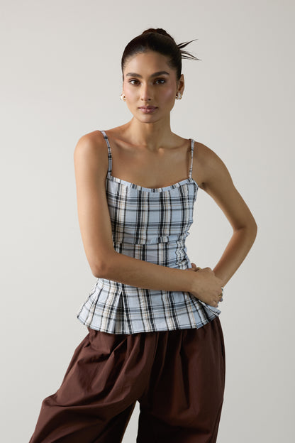 Vera Corset Blue Top