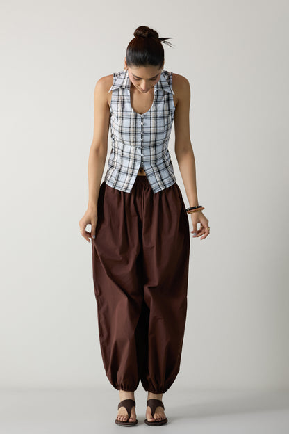 Chocolate Brown Balloon Pants