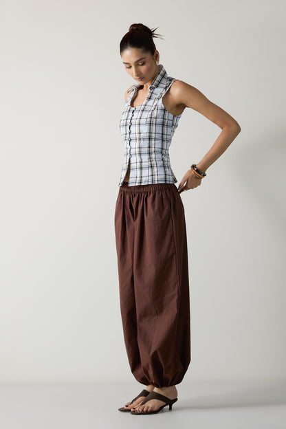 The City Halter Shirt- Blue
