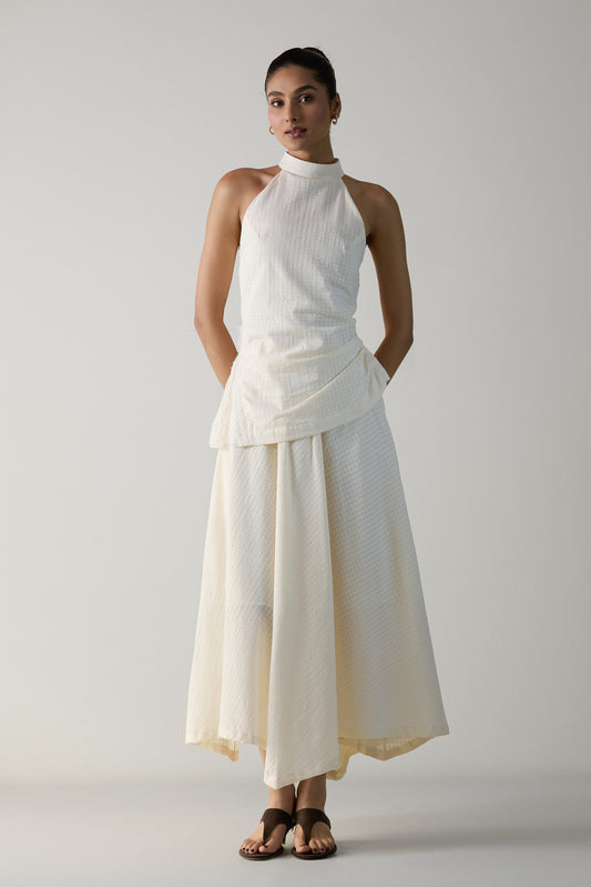 Nova Halter Top- Butter White