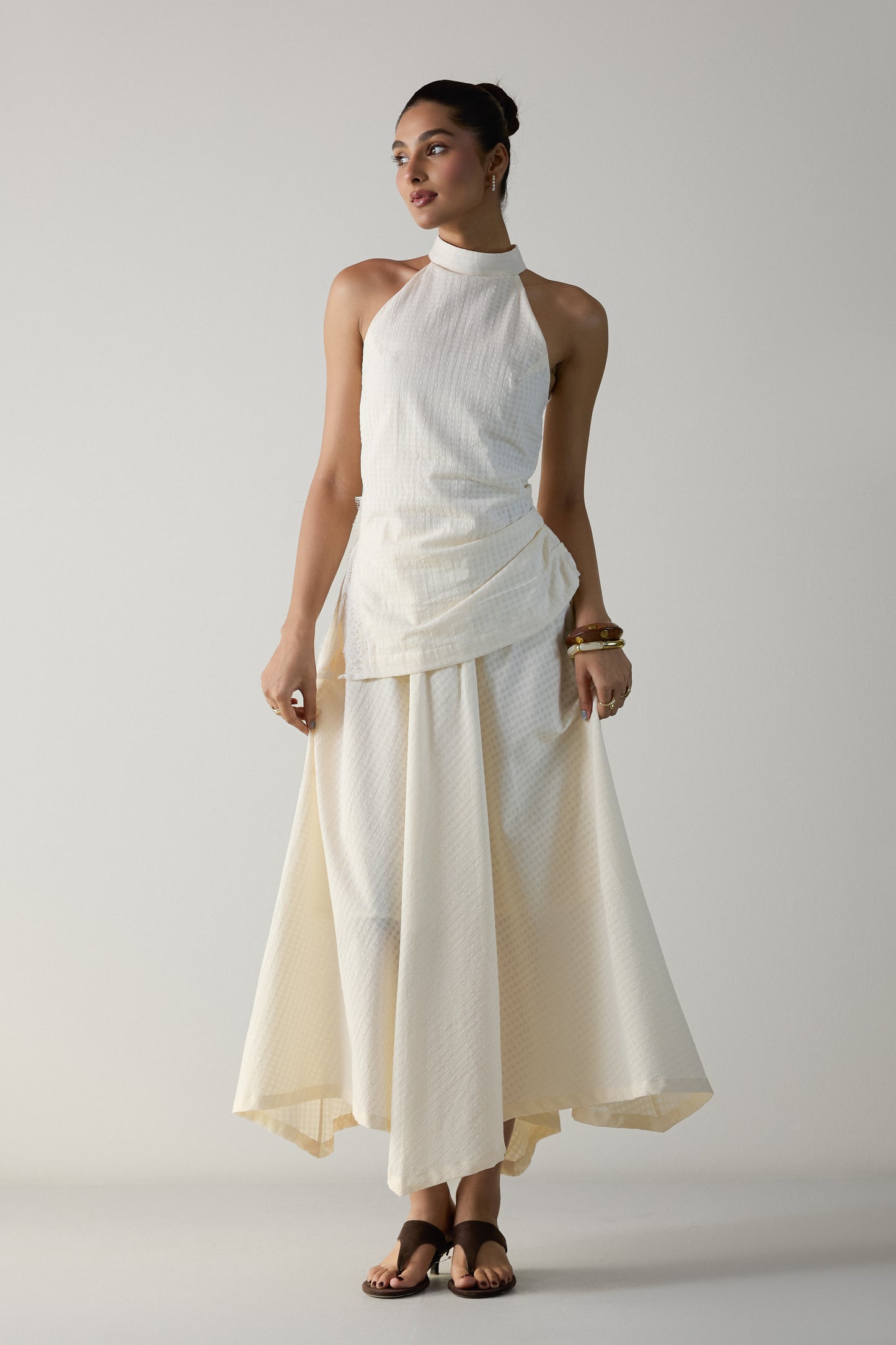 The Handkerchief Skirt- Butter White