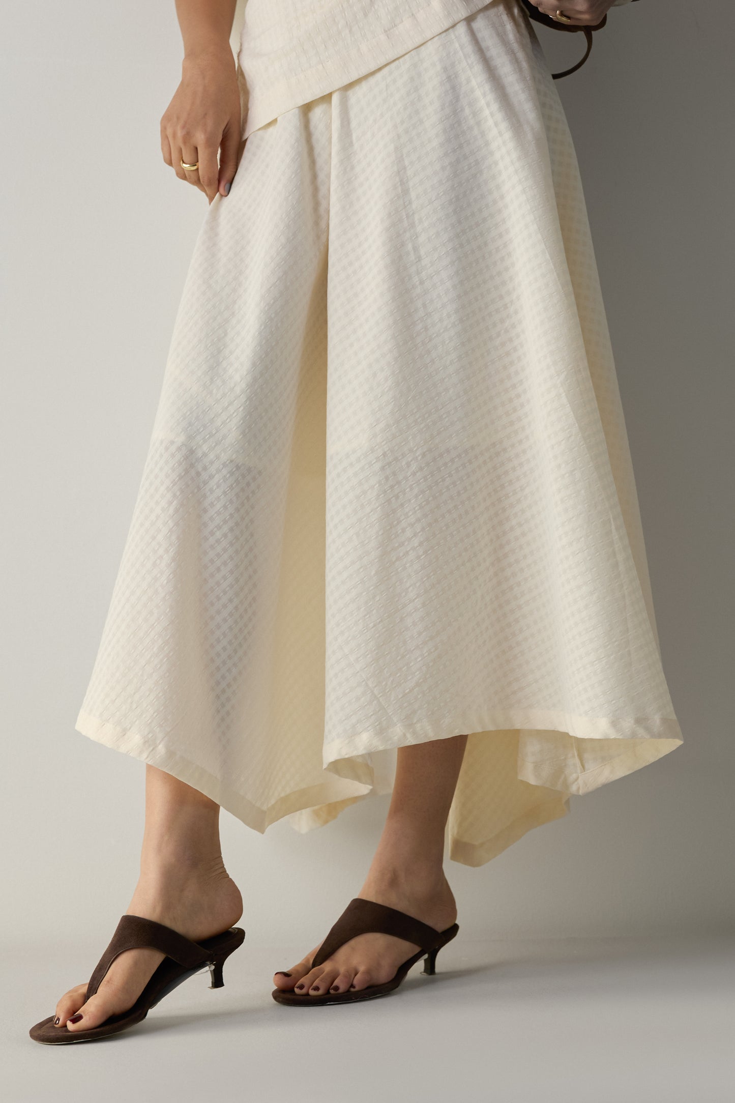 The Handkerchief Skirt- Butter White