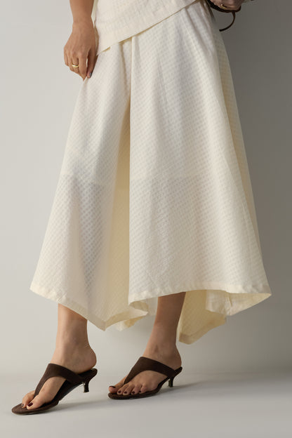 The Handkerchief Skirt- Butter White