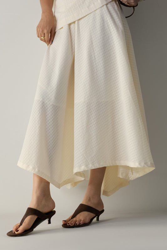 The Handkerchief Skirt- Butter White