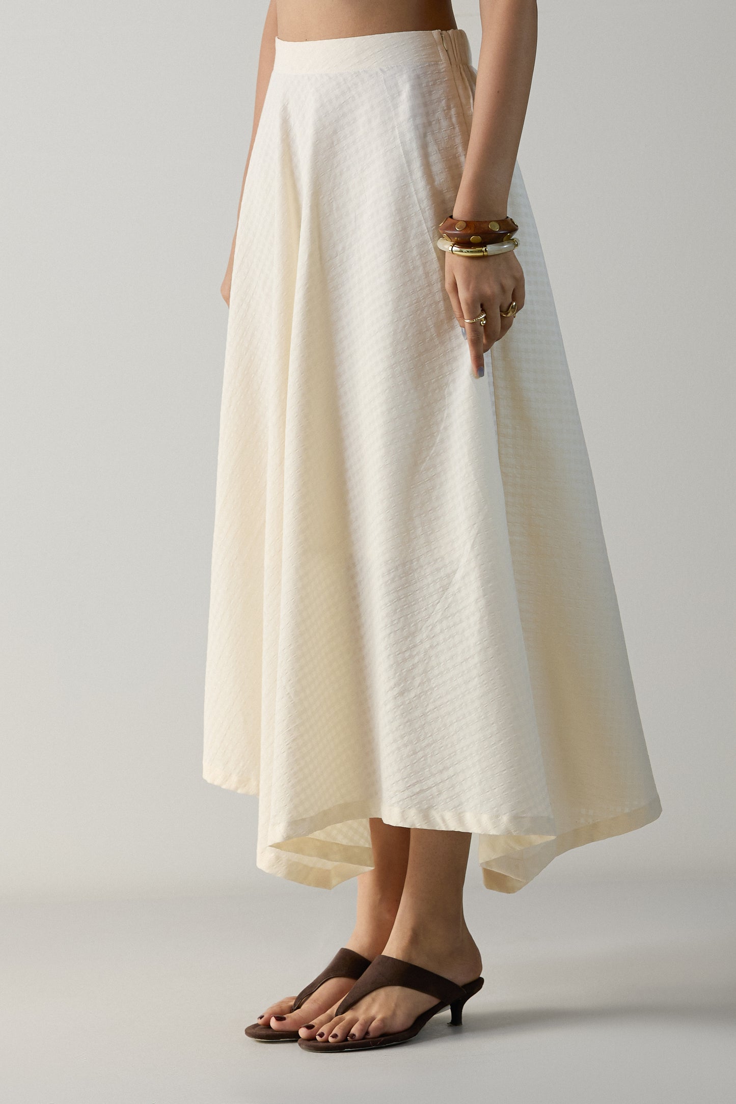 The Handkerchief Skirt- Butter White