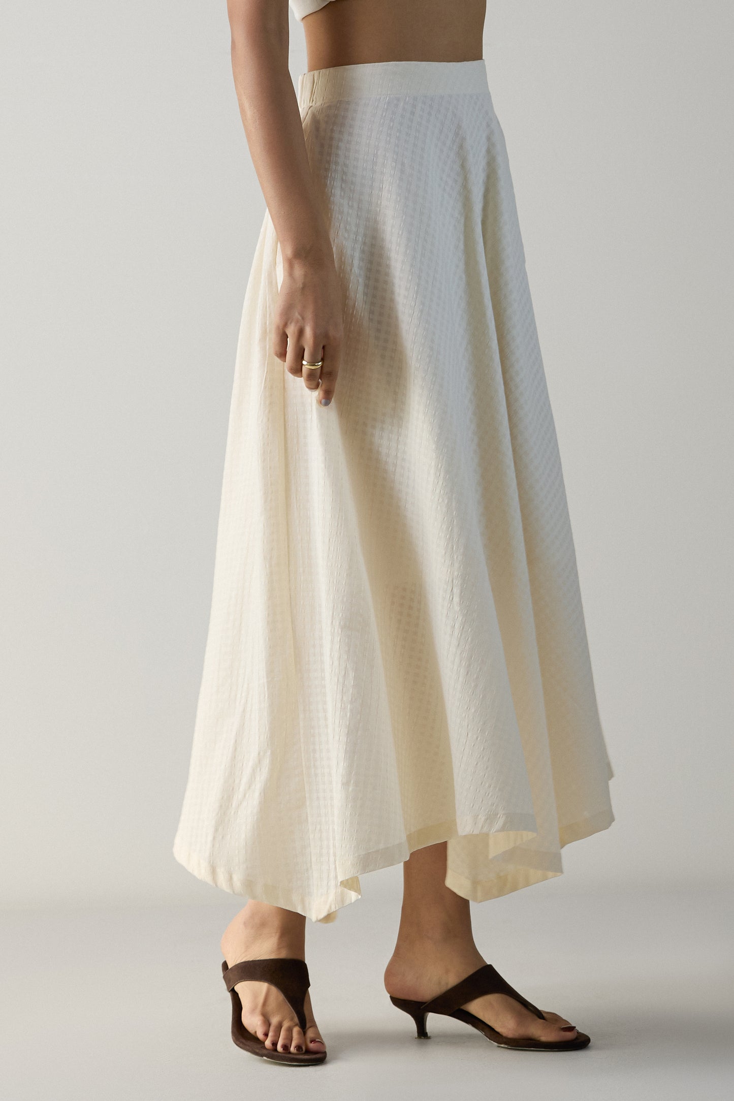 The Handkerchief Skirt- Butter White