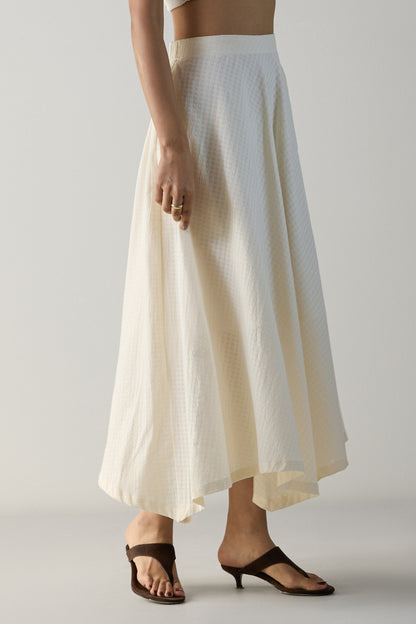 The Handkerchief Skirt- Butter White