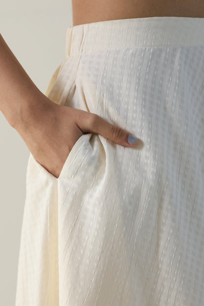 The Handkerchief Skirt- Butter White