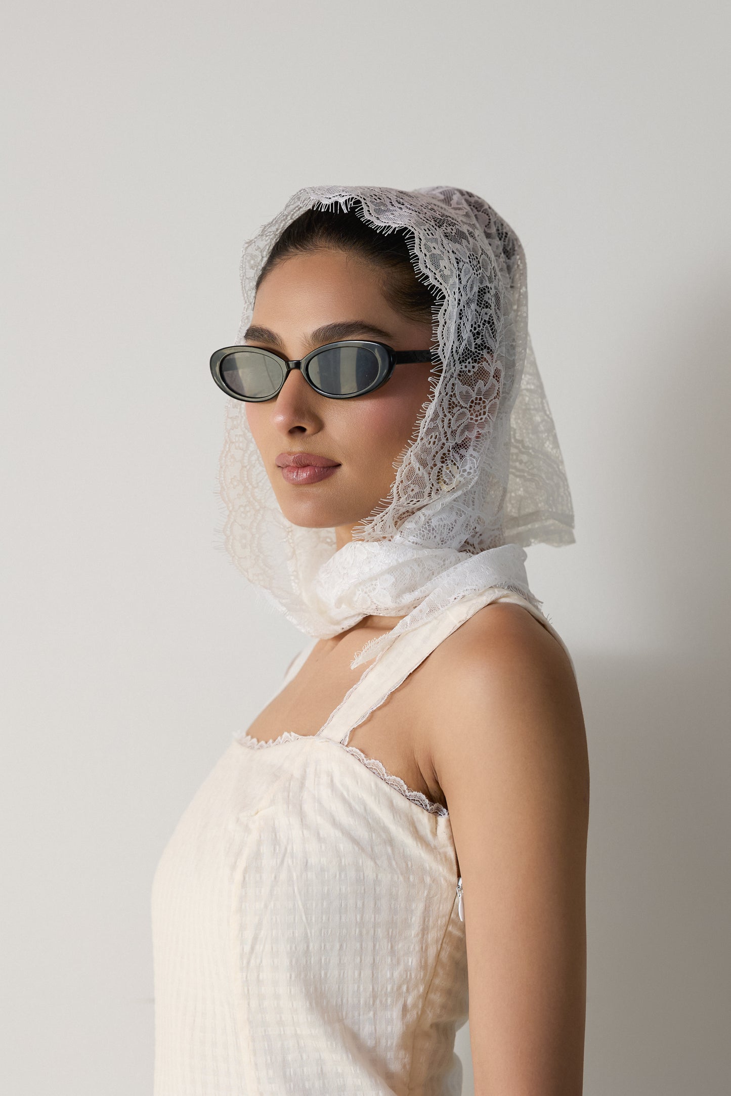 White Lace Scarf