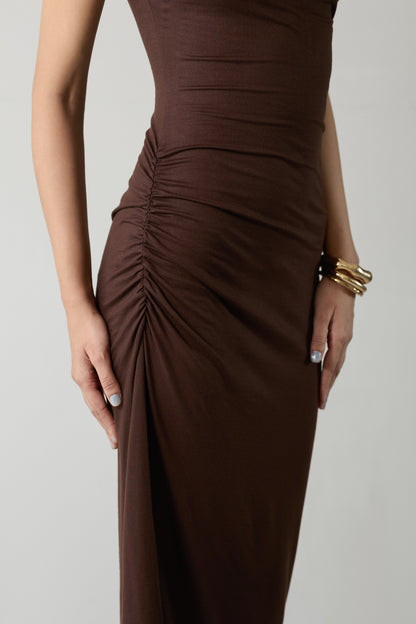 The Sculpt Dress- Brown