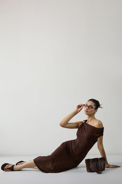 The Sculpt Dress- Brown
