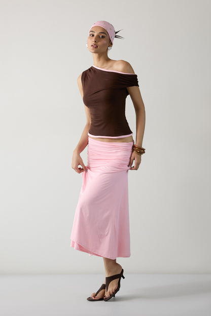 The Contrast Glide Top- Brown