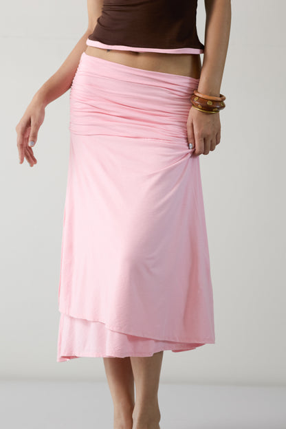 The Ruche Skirt- Pink