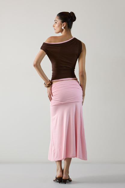 The Contrast Glide Top- Brown