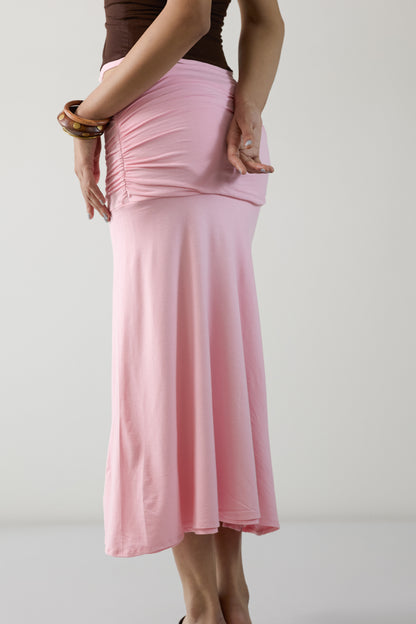 The Ruche Skirt- Pink