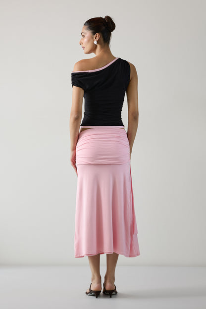 The Ruche Skirt- Pink