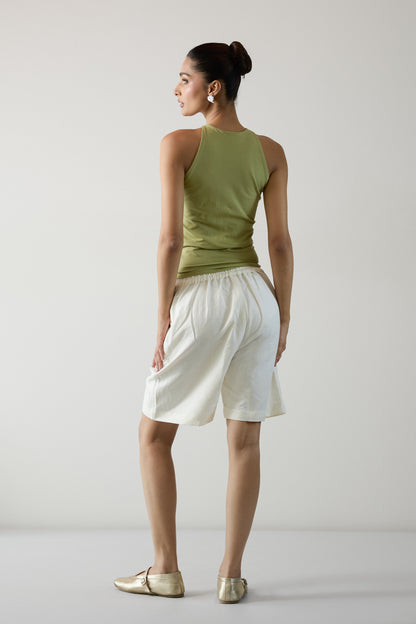 The City Bermuda Shorts- White