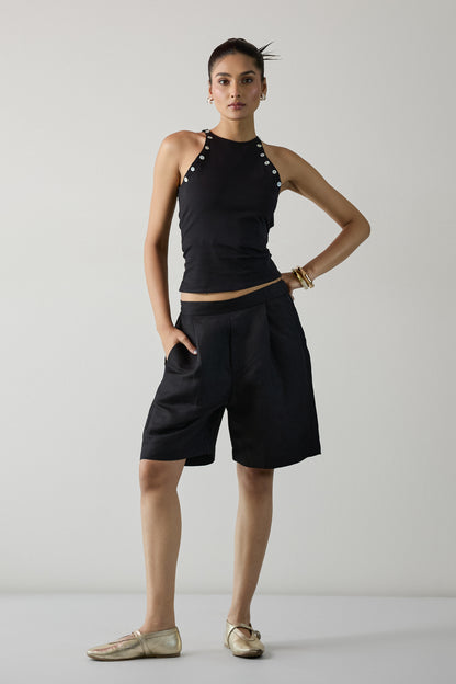 The City Bermuda Shorts- Black