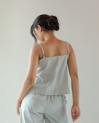 Amy Top - Green Stripe