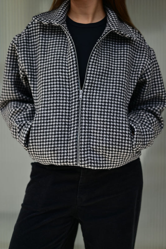 Houndstooth Haven Unisex Jacket