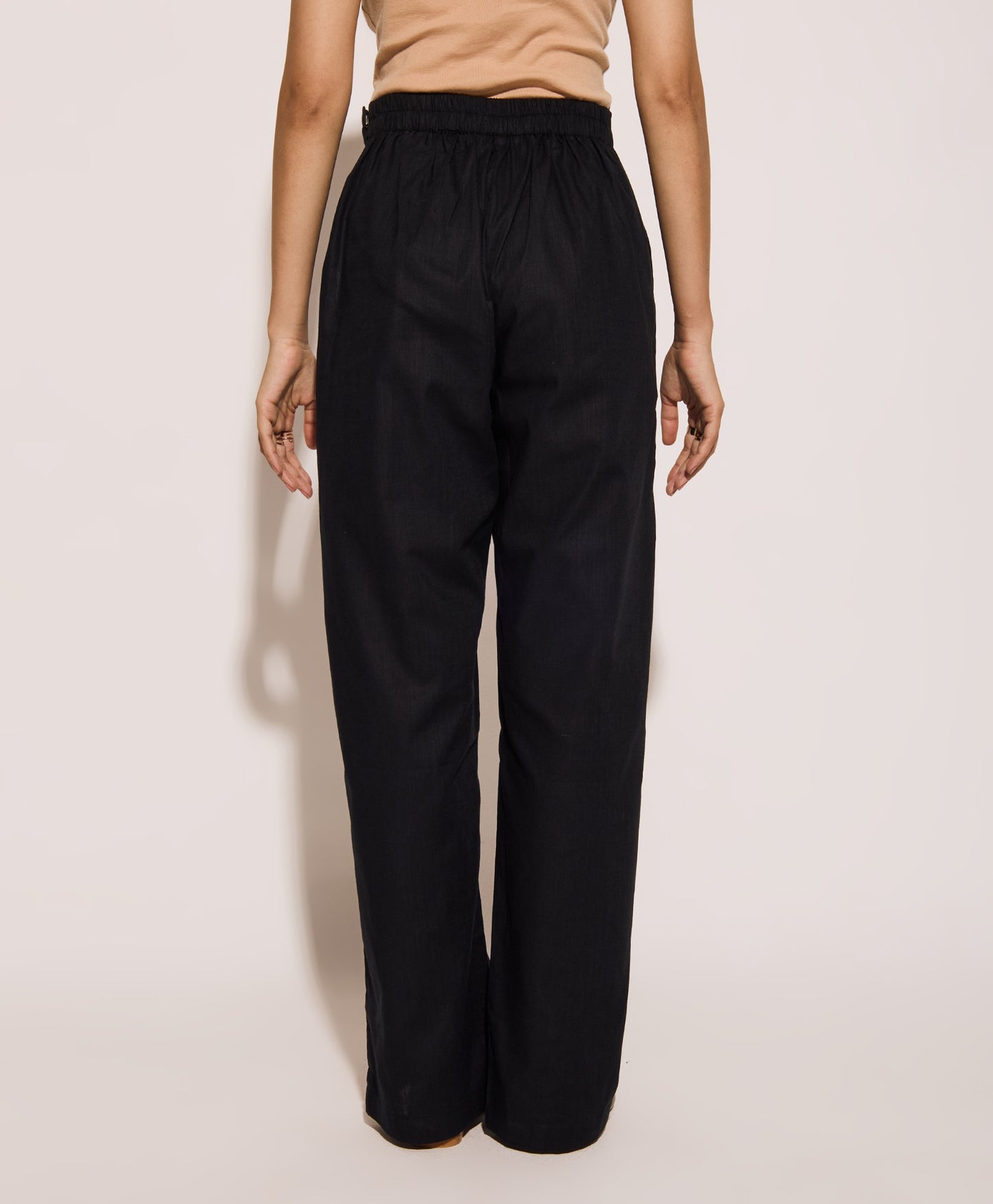 Black Pleated Linen Pants