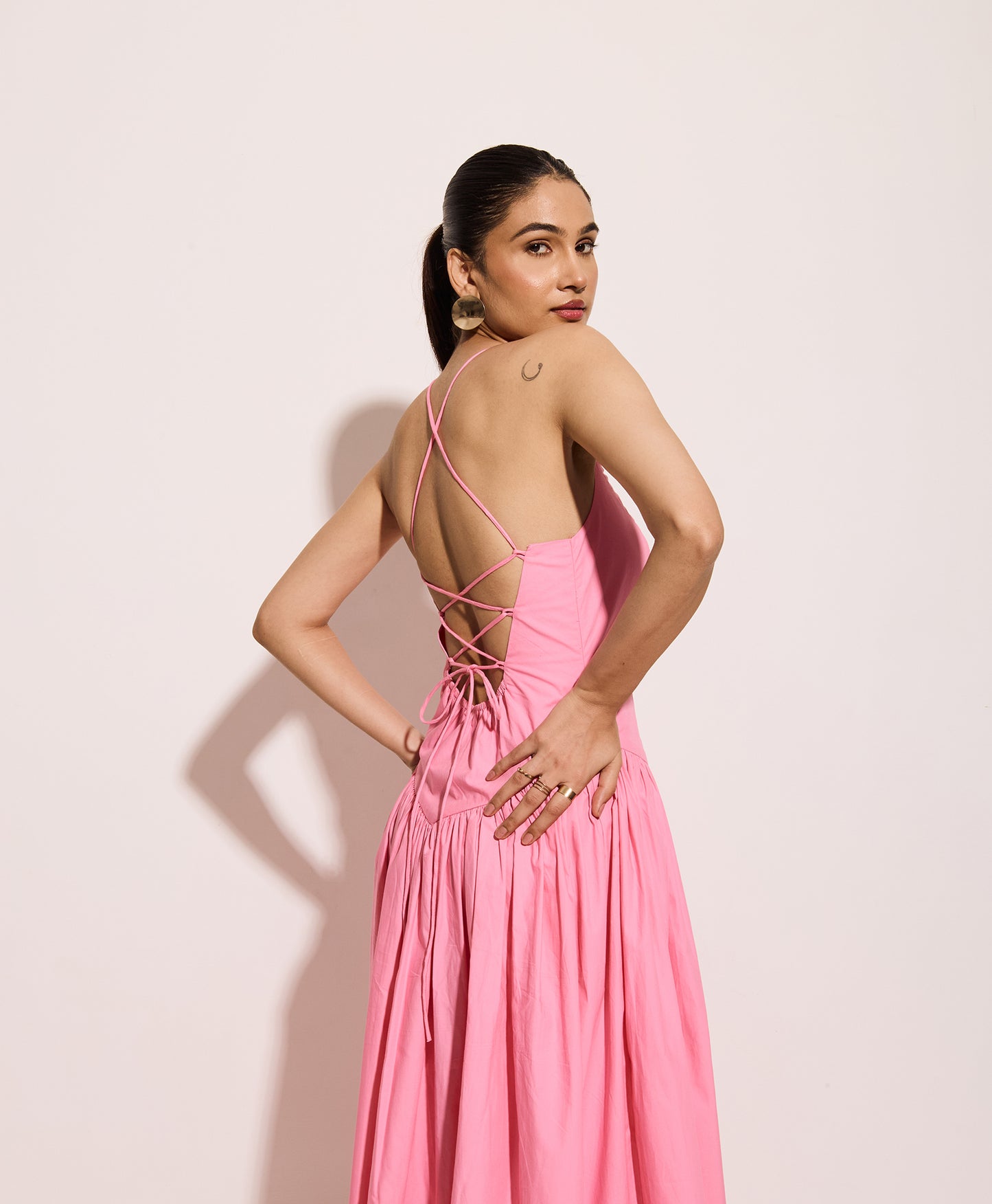 Powder Pink Long Corset Dress